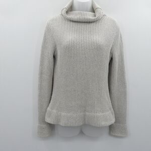 Guideboat Co. Fisherman Ribbed Sweater Size S Beige Turtleneck New England USA